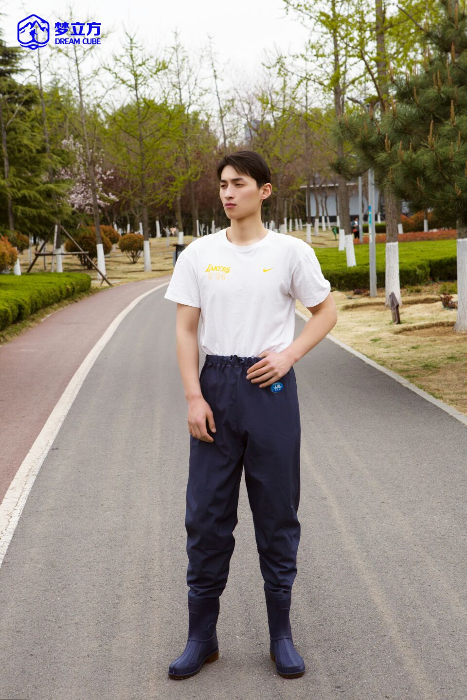 PX 5001 深藍色針織布腰褲